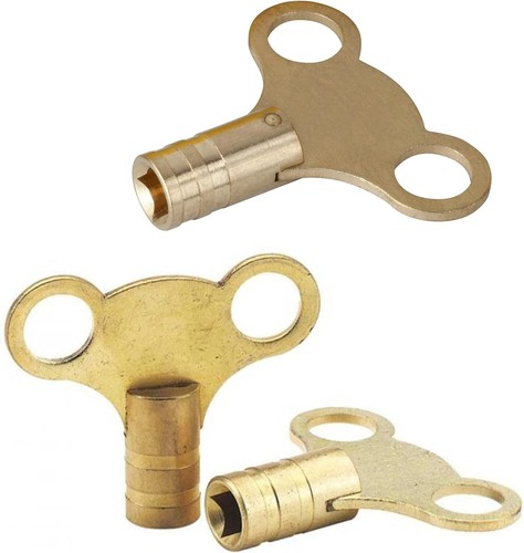 Brass radiator bleed key 5 - brass,
