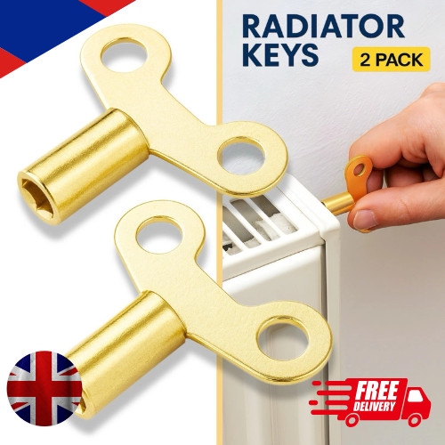 Solid brass radiator - brass, bleed