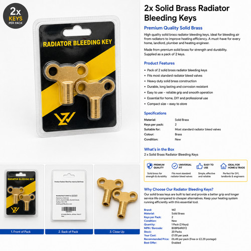 Solid brass radiator - 2x,